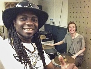 Drumming session with Magnet Man